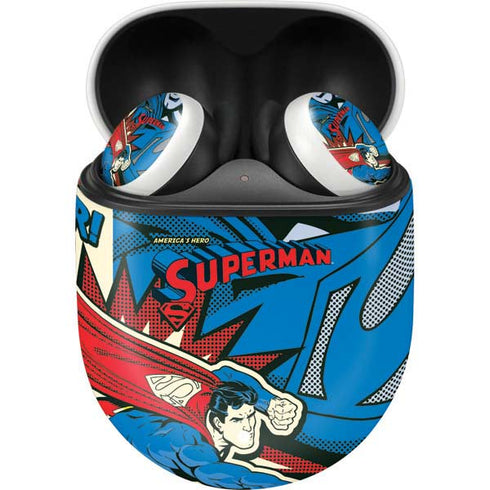DC Comics Superman America's Hero Google Pixel Buds Skin